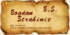 Bogdan Strahinić vizit kartica
